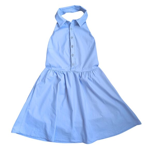 Reformation Dresses & Skirts - Reformation Blue Halter Fit & Flare Dress – Size 6 (S/M)